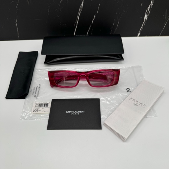 NEW SL553 003 SAINT LAURENT PINK VIOLET UNISEX SL 553 SAINT LAURENT SUNGLASSES - Picture 11 of 11